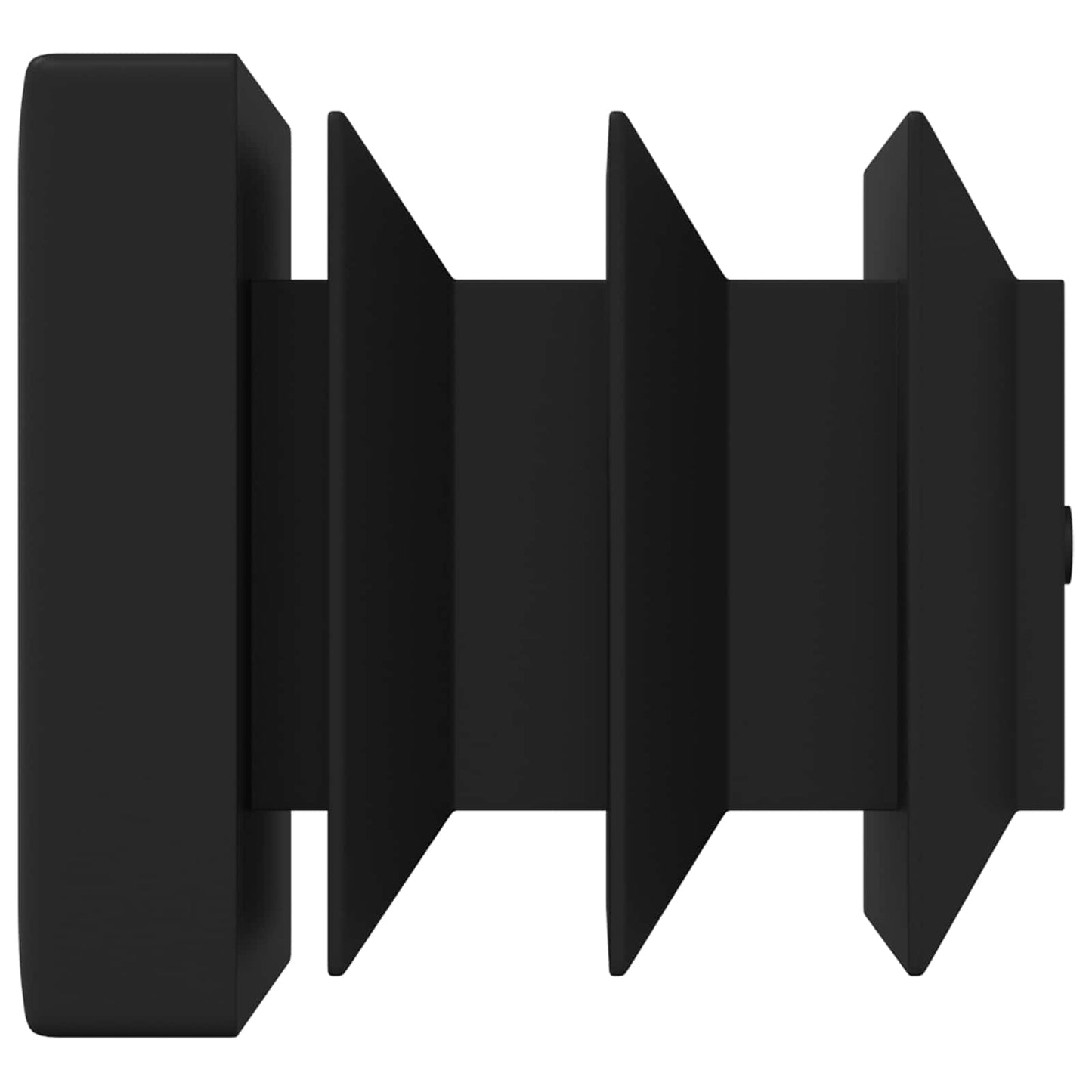vidaXL Καπάκια Τέλους 12 pcs Μαύρο 15 x 15 x 15 χιλιοστά PP