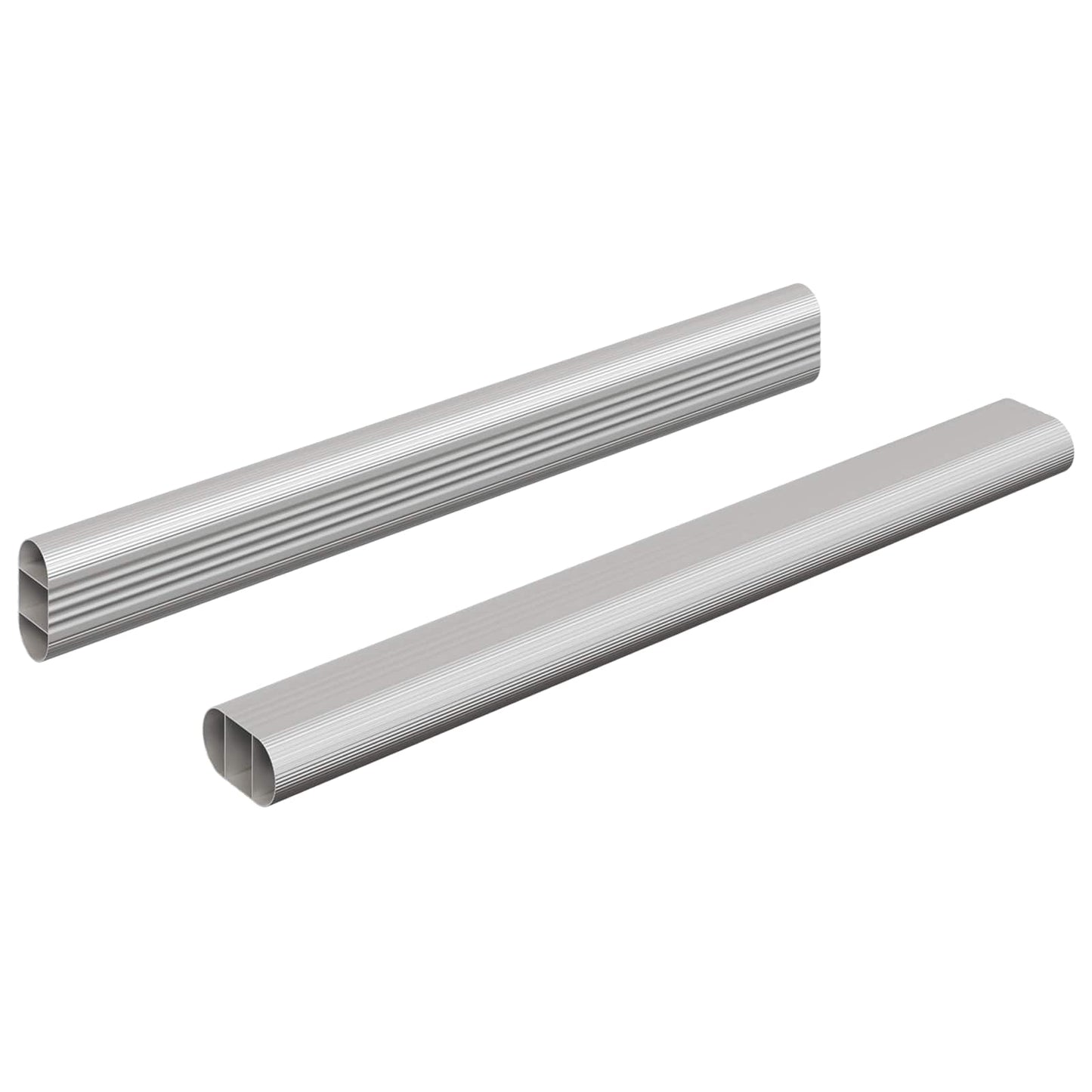 vidaXL Ράβδος Ντουλάπας 2 pcs Ασημί 264 x 15 x 29 mm Αλουμινένιο Κράμα