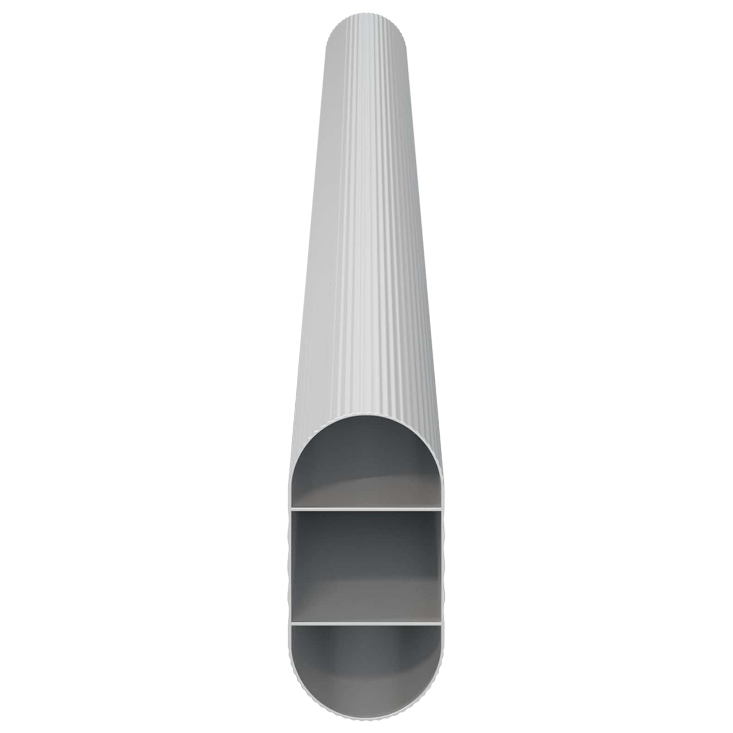 vidaXL Ράβδος Ντουλάπας 2 pcs Ασημί 264 x 15 x 29 mm Αλουμινένιο Κράμα