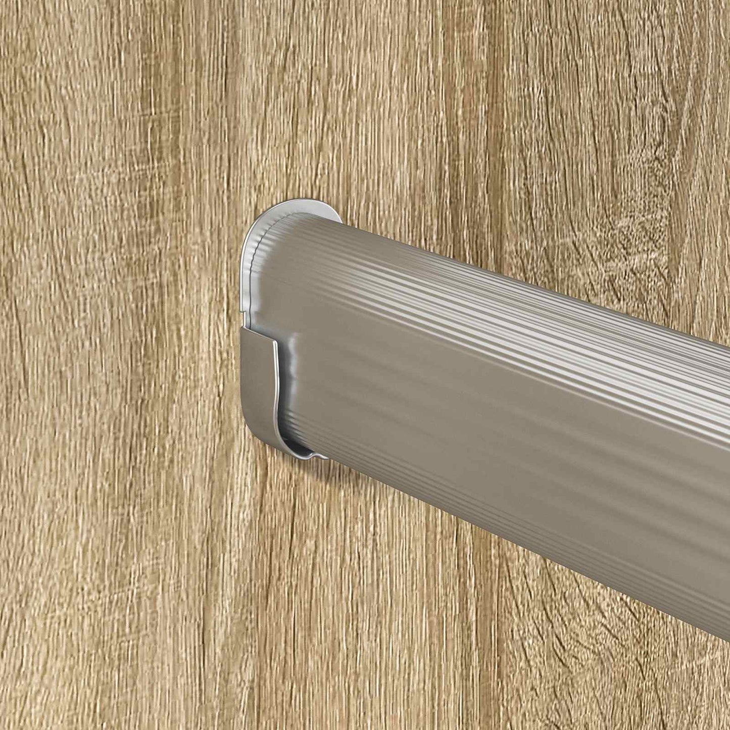 vidaXL Ράβδος Ντουλάπας 12 pcs Ασημί 264 x 15 x 29 mm