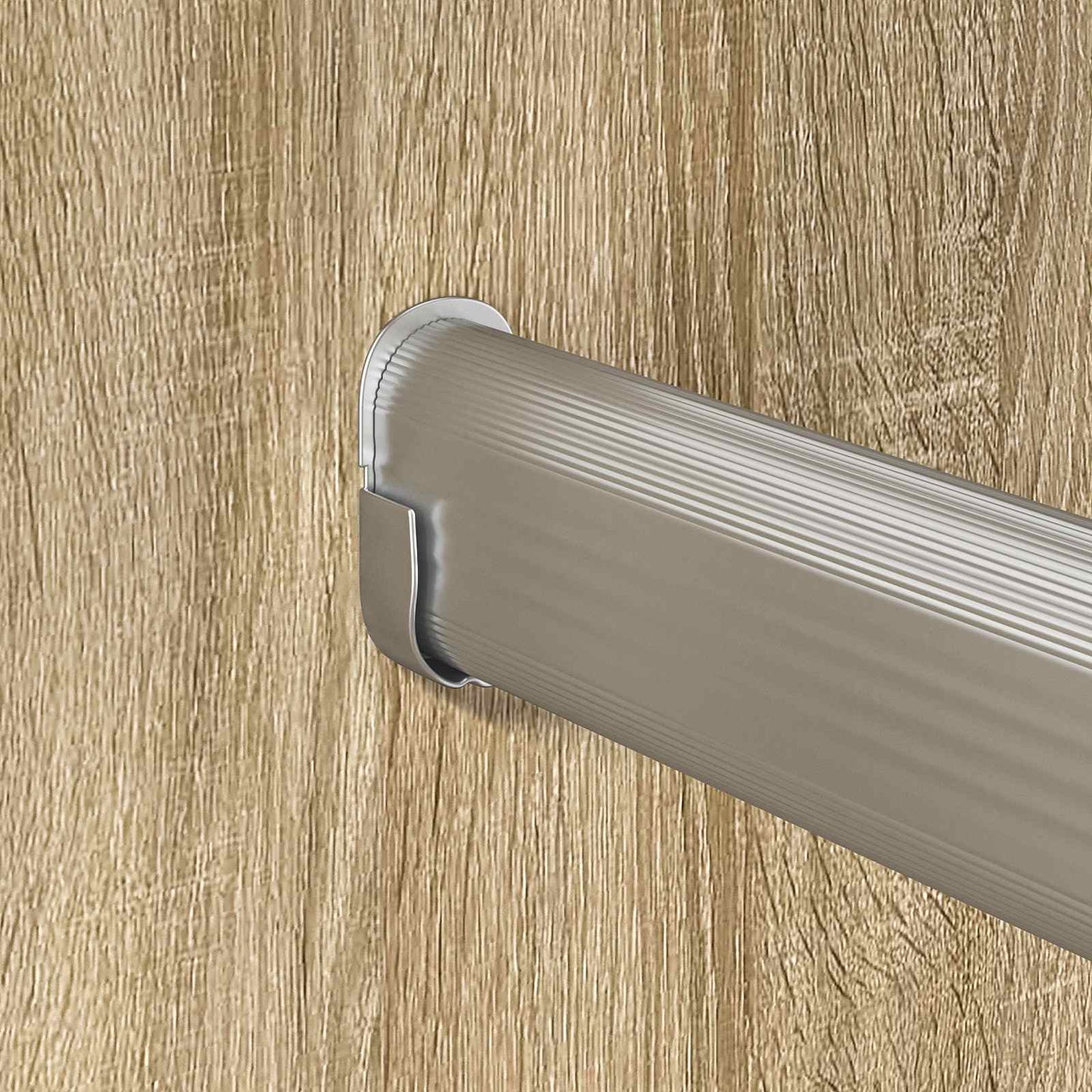 vidaXL Ράβδος Ντουλάπας 2 pcs Ασημί 316 x 15 x 29 mm Αλουμινένιο Κράμα
