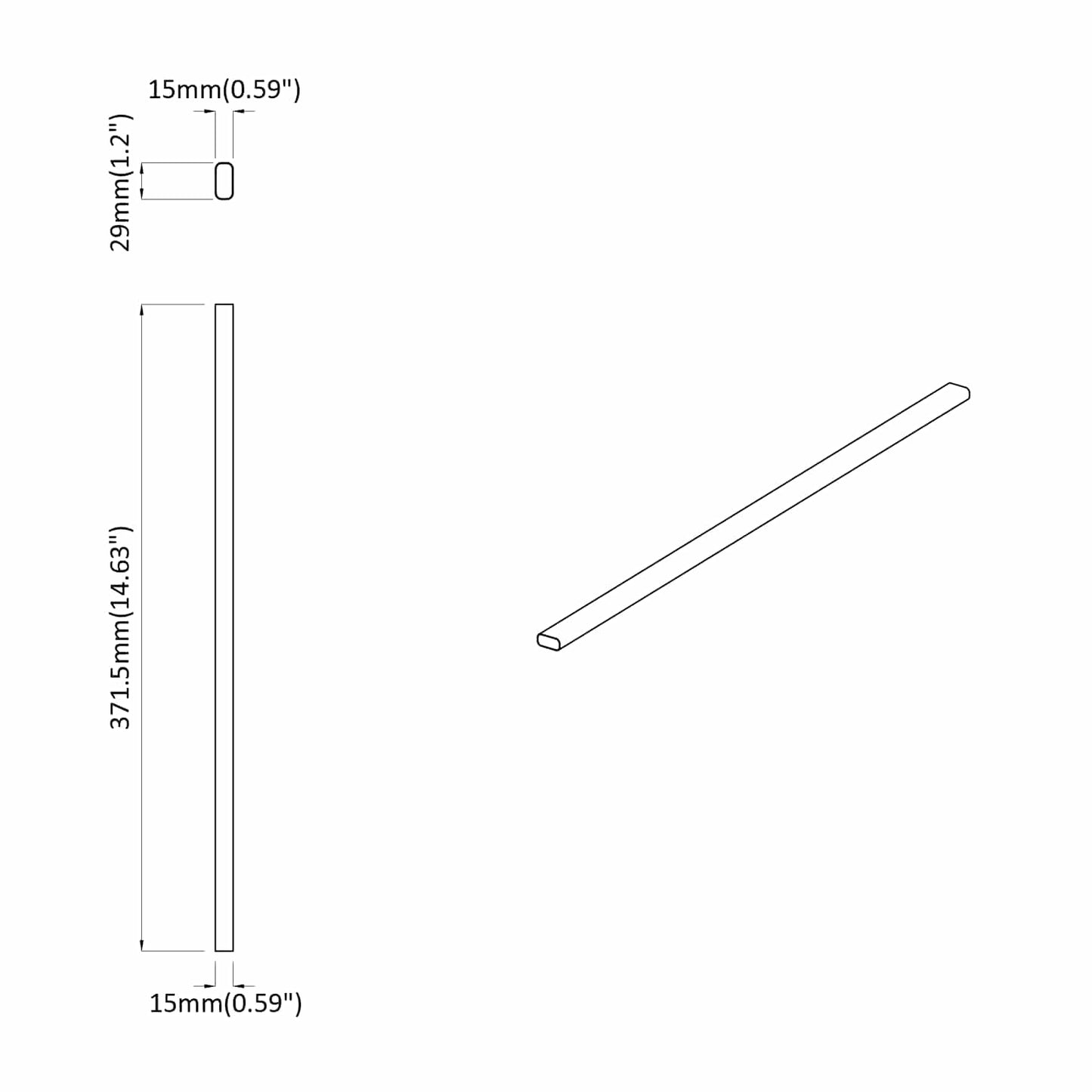 vidaXL Ράβδος Ντουλάπας 2 pcs Ασημί 372 x 15 x 29 mm Αλουμινένιο Κράμα