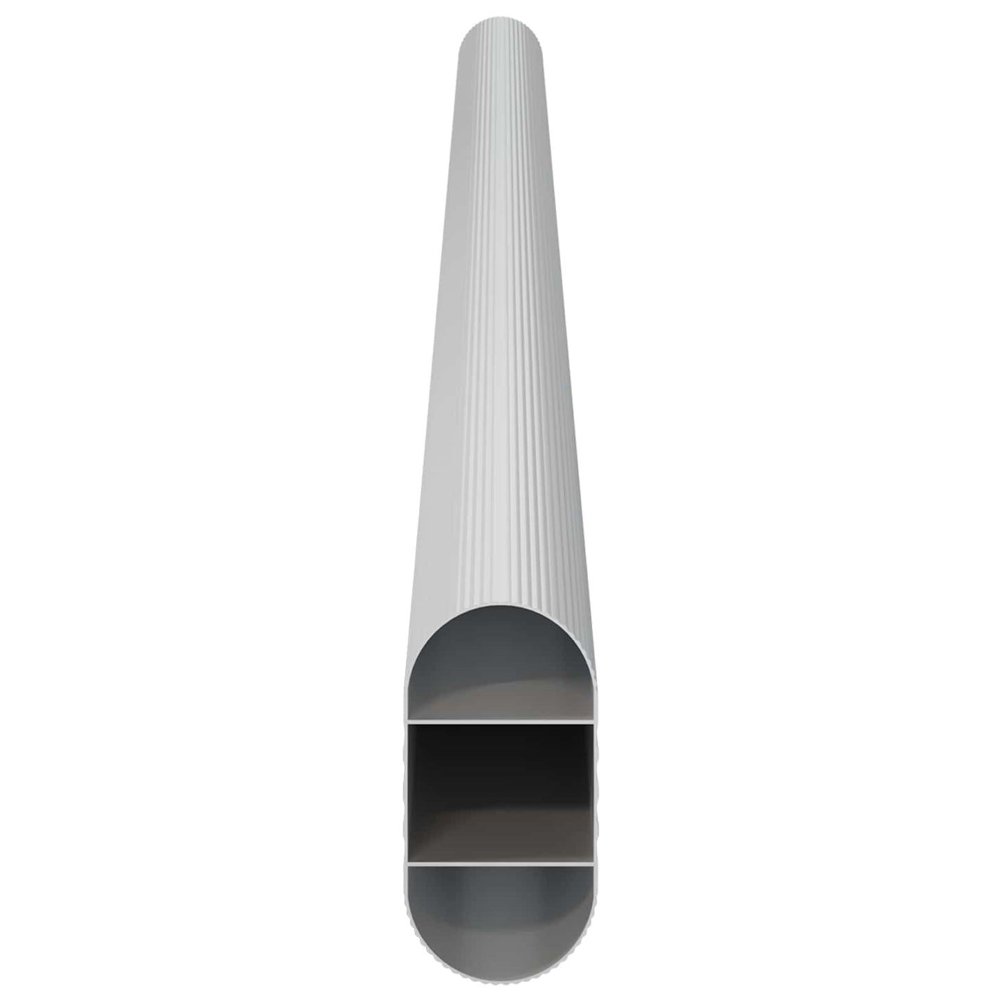 vidaXL Ράβδος Ντουλάπας 12 pcs Ασημί 372 x 15 x 29 mm