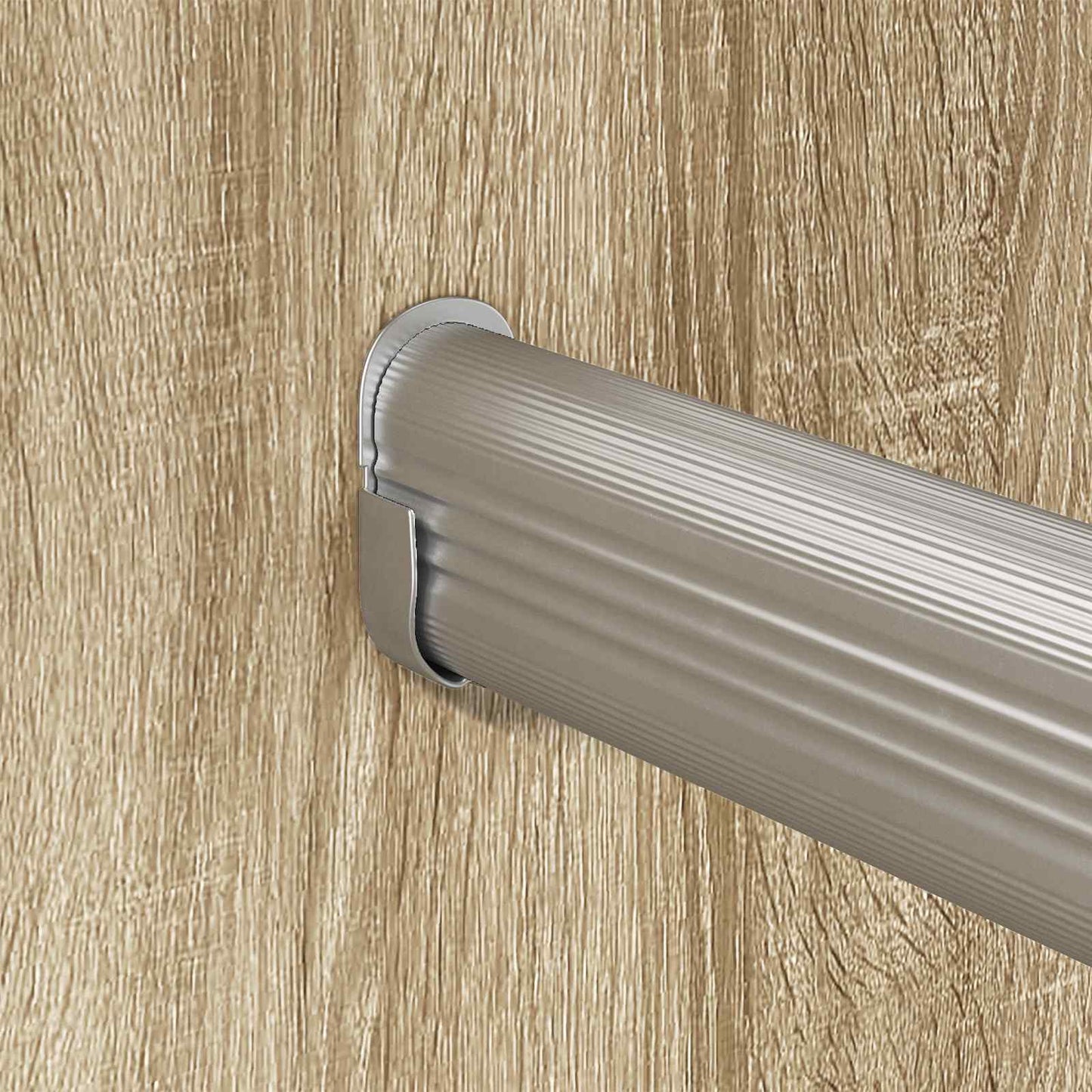 vidaXL Ράβδος Ντουλάπας 12 pcs Ασημί 464 x 15 x 29 mm