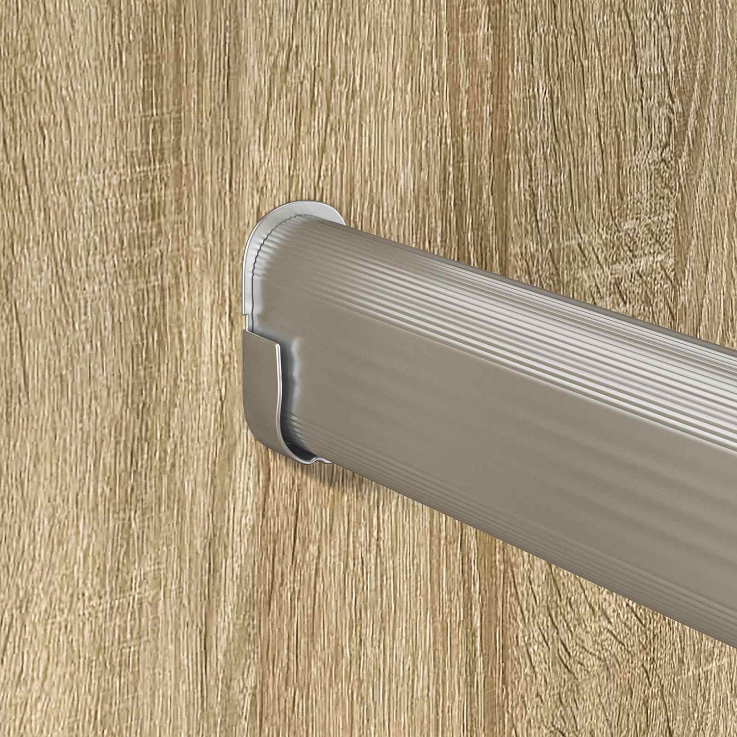 vidaXL Ράβδος Ντουλάπας 2 pcs Ασημί 664 x 15 x 29 mm Αλουμινένιο Κράμα