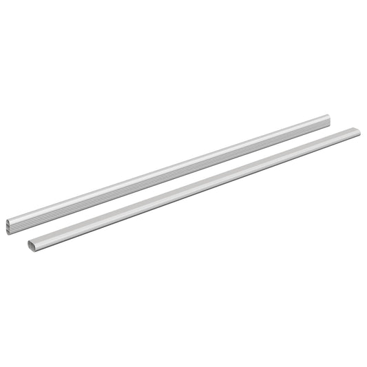 vidaXL Ράβδος Ντουλάπας 2 pcs Ασημί 864 x 15 x 29 mm Αλουμινένιο Κράμα
