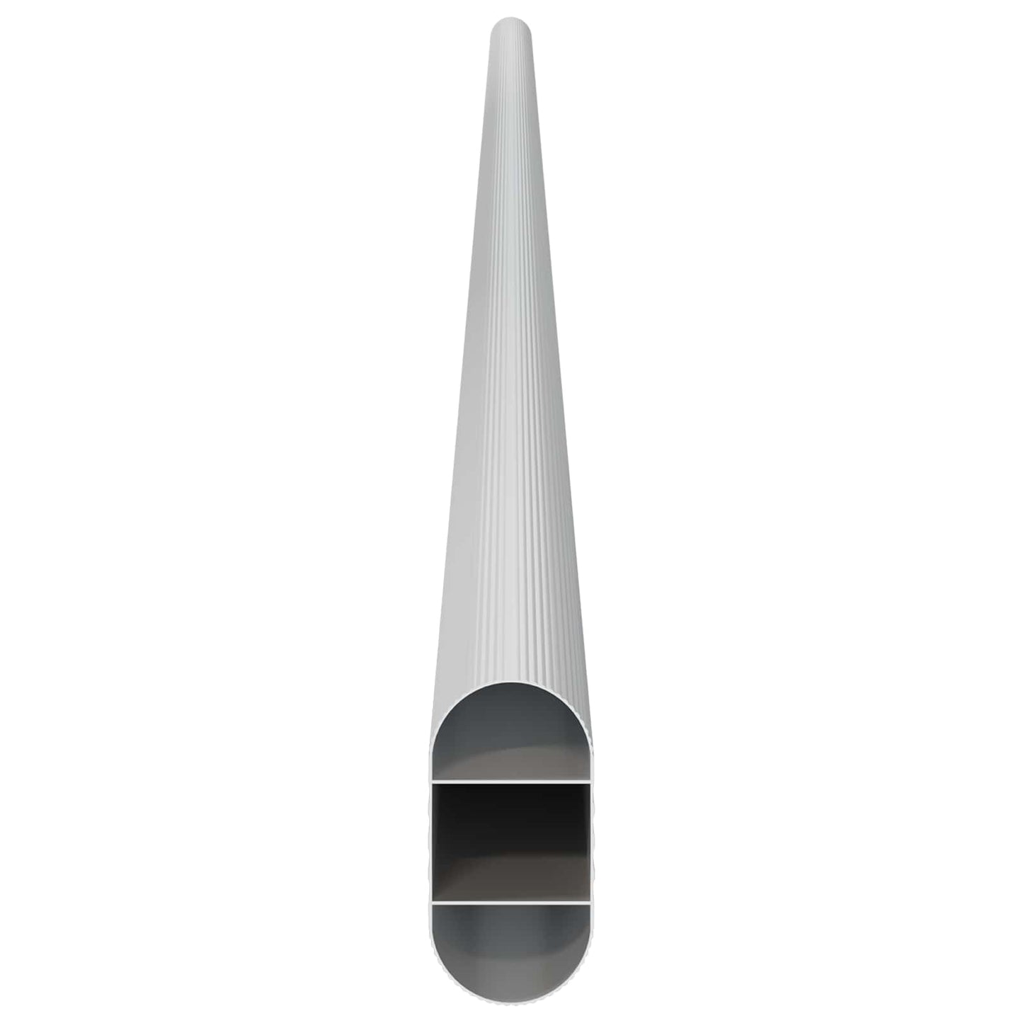 vidaXL Ράβδος Ντουλάπας 2 pcs Ασημί 864 x 15 x 29 mm Αλουμινένιο Κράμα