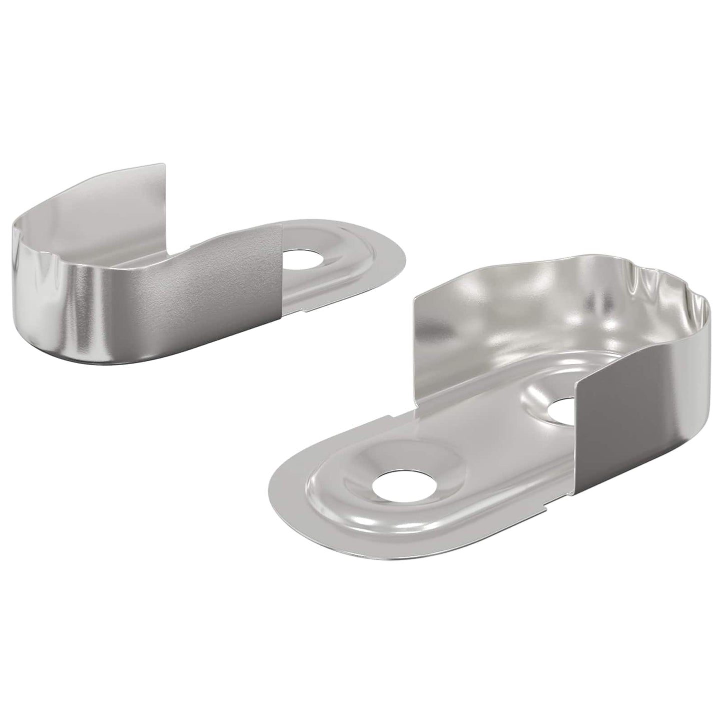 vidaXL Βραχίοντας ράγας ντουλάπας 2 pcs Άσπρος Ψευδάργυρος Σίδερο