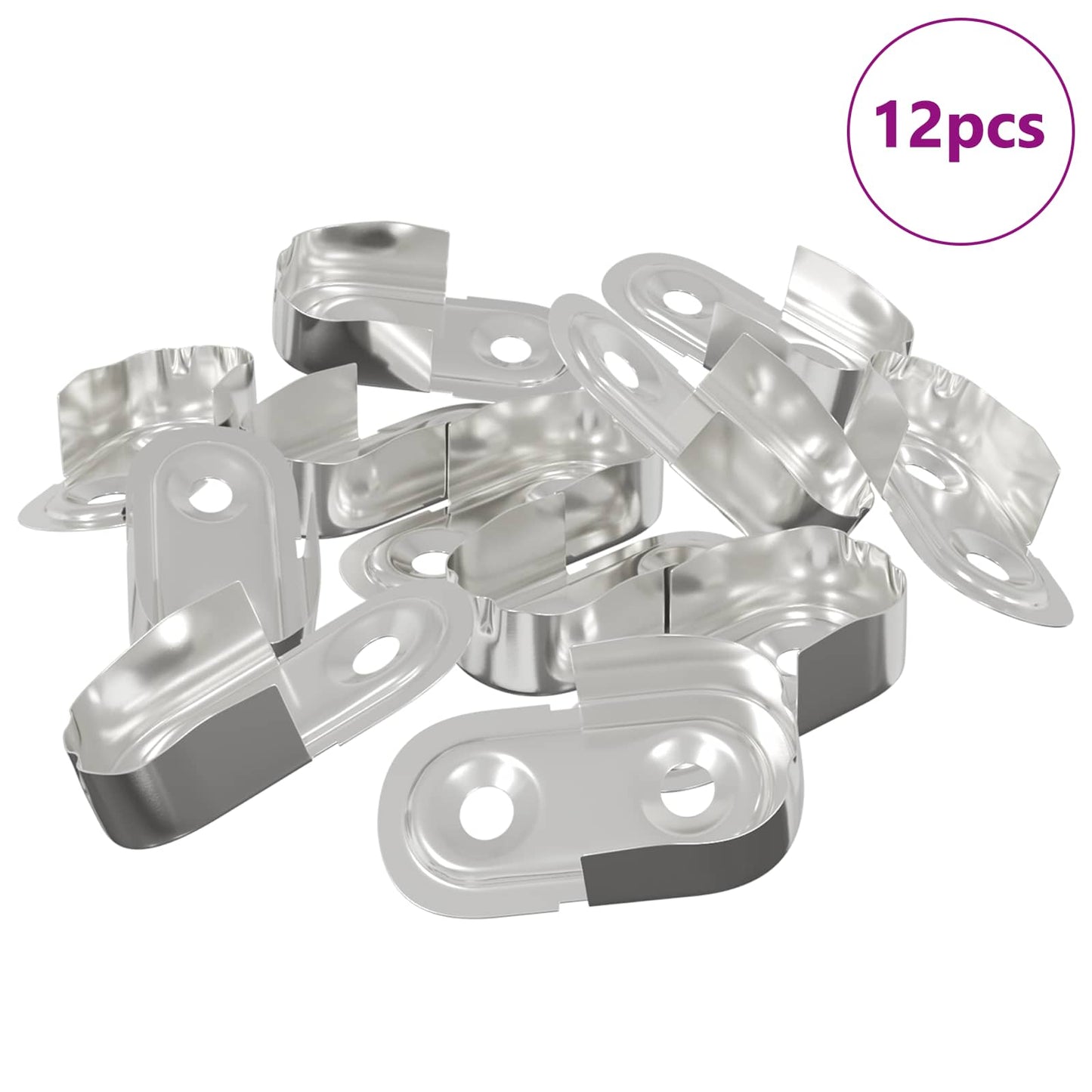 vidaXL Βραχίοντας ράγας ντουλάπας 12 pcs Άσπρος Ψευδάργυρος Σίδερο