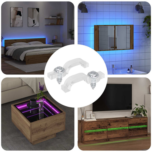 vidaXL Κλιπ LED Ταινίας 23,8 χιλιοστά 2 τμχ. Διαφανές
