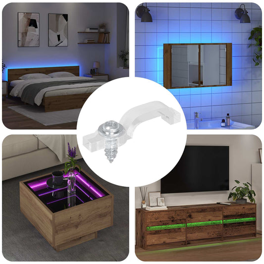 vidaXL Κλιπ LED Ταινίας 23,8 χιλιοστά 12 τμχ. Διαφανές