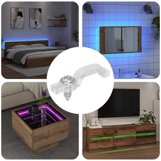 vidaXL Κλιπ LED Ταινίας 23,8 χιλιοστά 12 τμχ. Διαφανές
