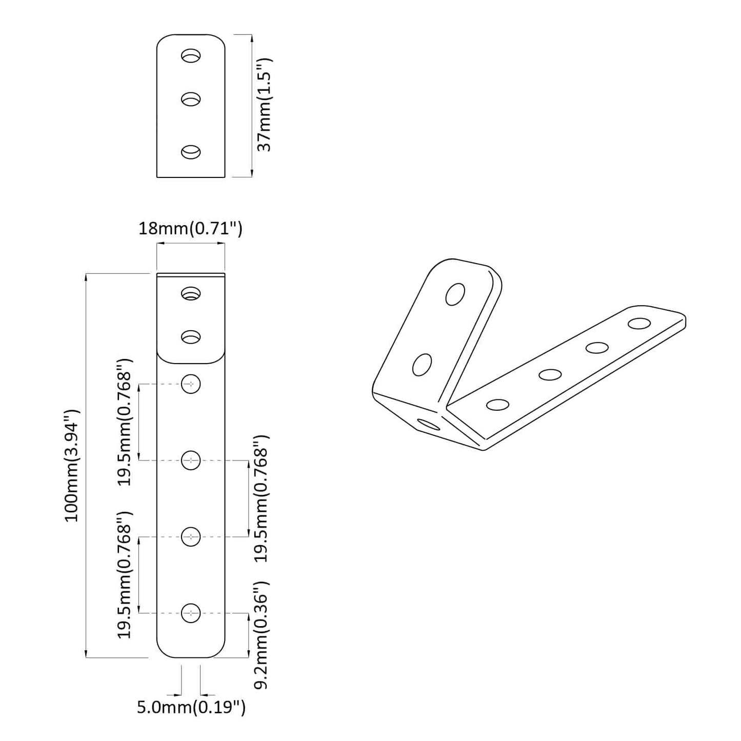 vidaXL Άγκιστρα 12 pcs Μαύρο M5 x 110 mm Σίδερο