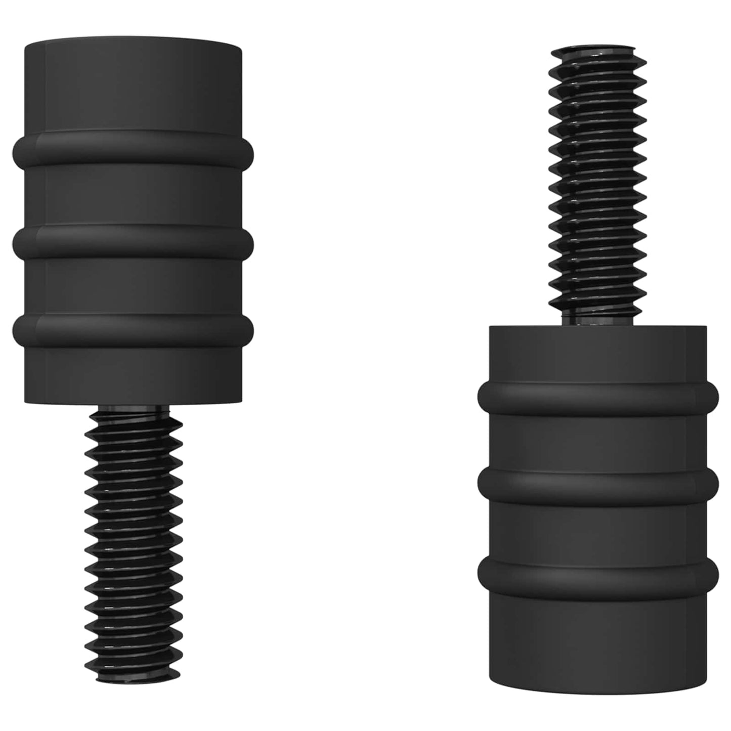vidaXL Βίδα Στήριξης 4865 pcs Μαύρο M4 Καουτσούκ και Χάλυβας
