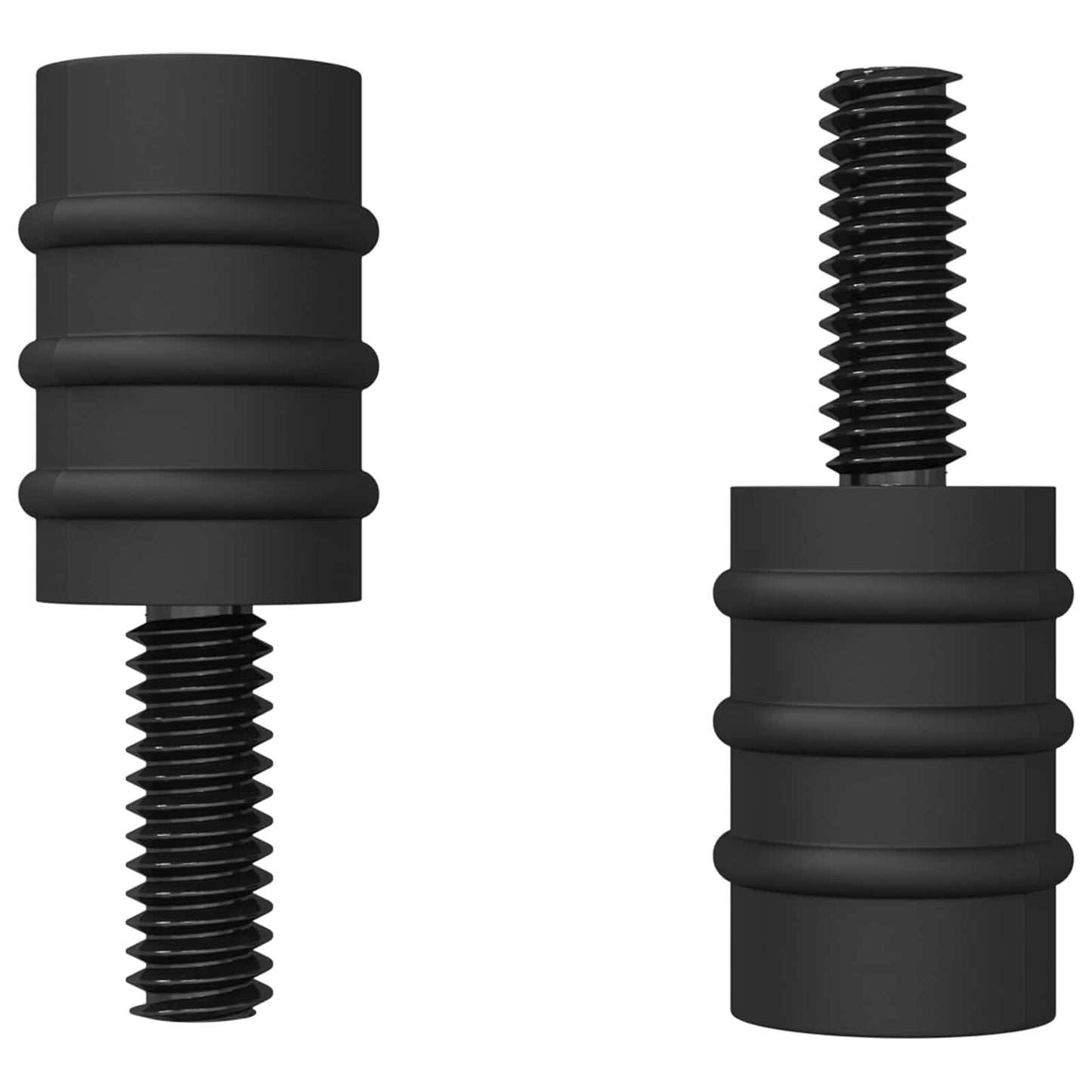 vidaXL Βίδα Στήριξης 4865 pcs Μαύρο M4 Καουτσούκ και Χάλυβας