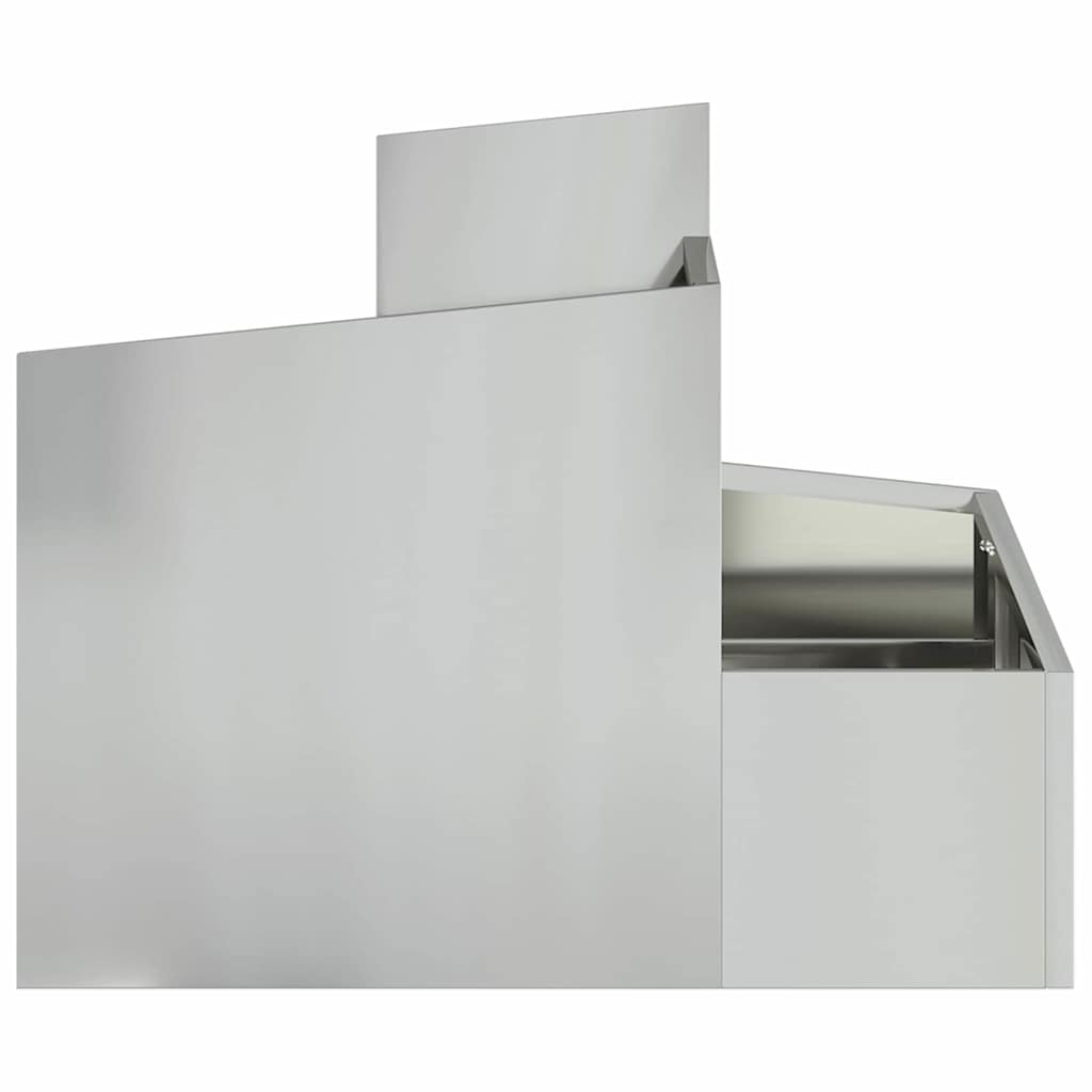 vidaXL Γλάστρα Κήπου Ασημί 60 x 60 x 50 εκ Επικαλυμμένος Χάλυβας