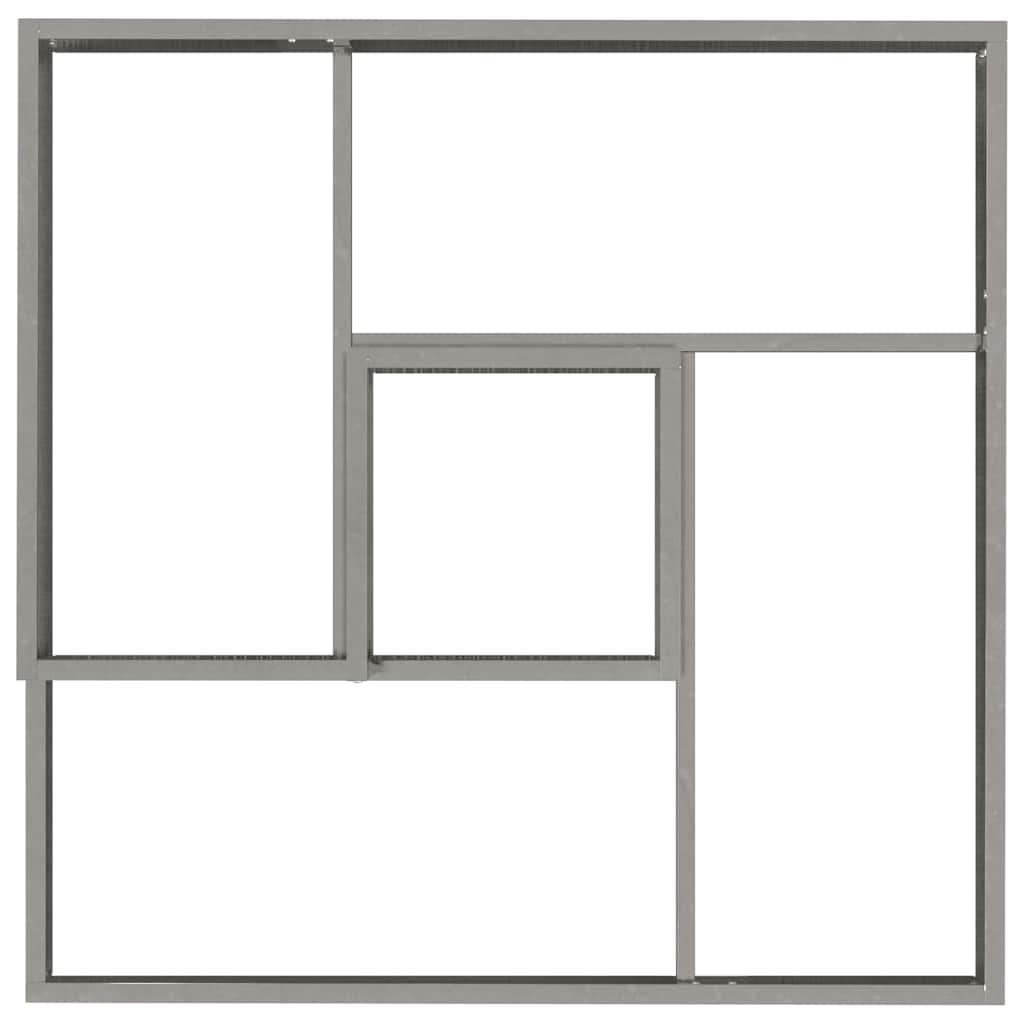 vidaXL Γλάστρα Κήπου Ασημί 80 x 80 x 50 εκ. Επικαλυμμένος Χάλυβας