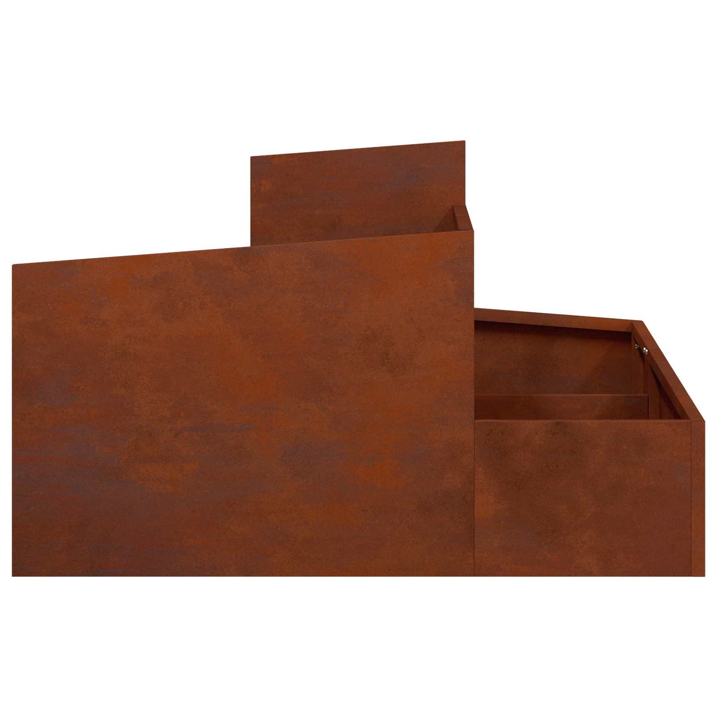 vidaXL Γλάστρα Κήπου Καφέ 80 x 80 x 50 εκ. Ατσάλι Σκληρυθέν στον Αέρα