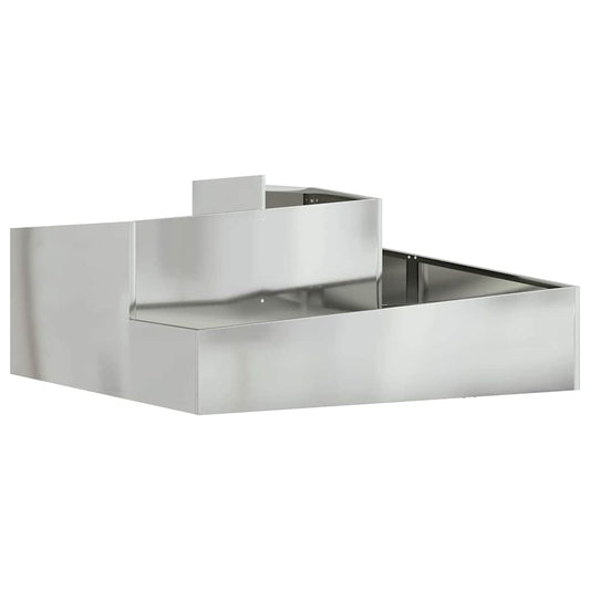 vidaXL Γλάστρα Κήπου Ασημί 100 x 100 x 50 cm Επικαλυμμένος Χάλυβας