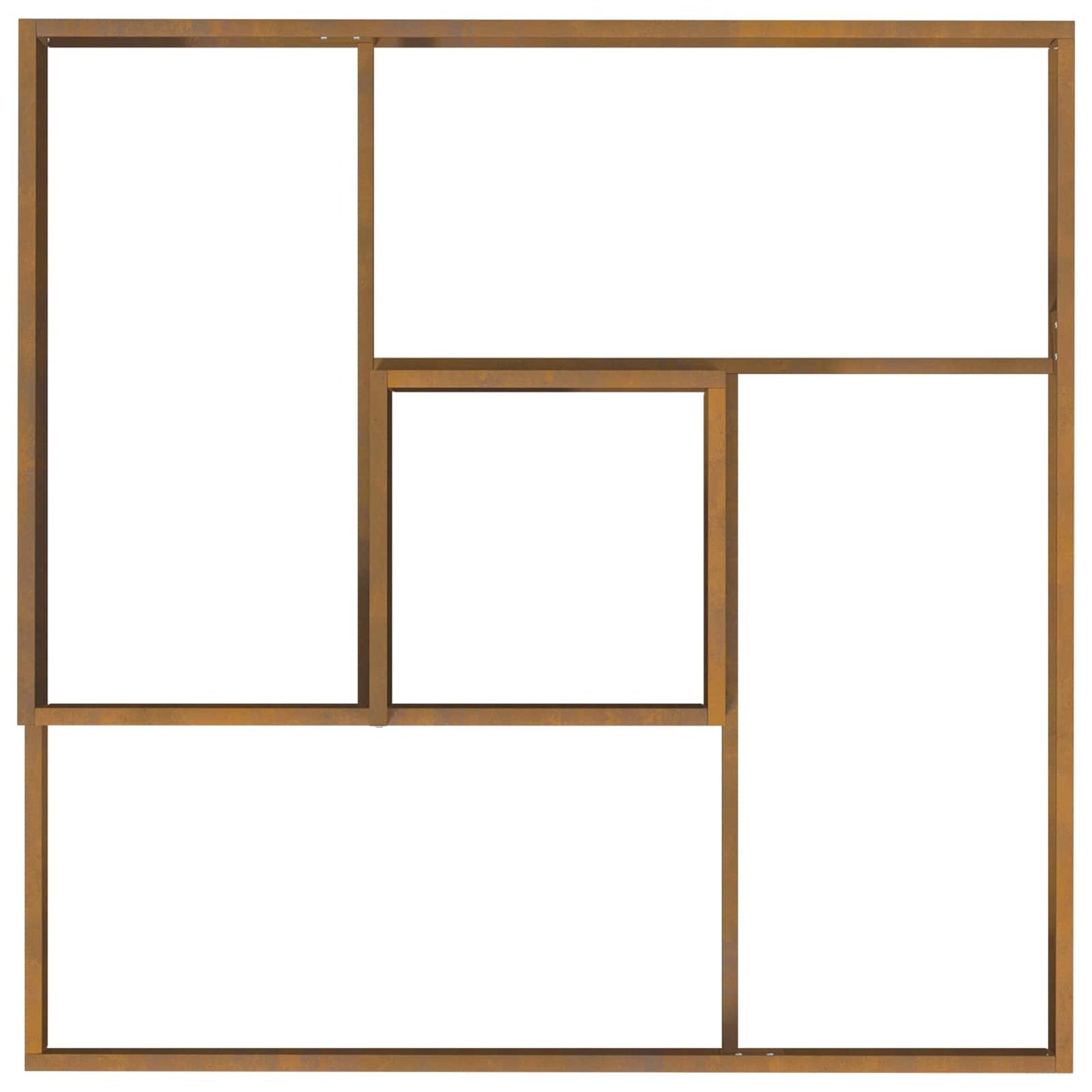 vidaXL Γλάστρα Κήπου Καφέ 100 x 100 x 50 cm Ατσάλι Σκληρυθέν στον Αέρα