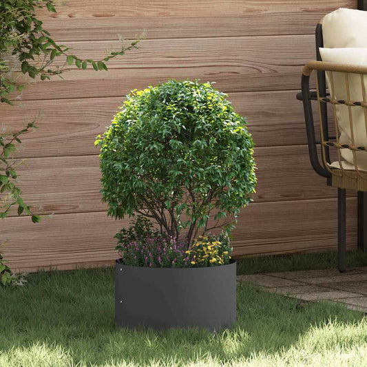 vidaXL Γλάστρα Κήπου Μαύρο 30 x 30 x 20 cm Ατσάλι