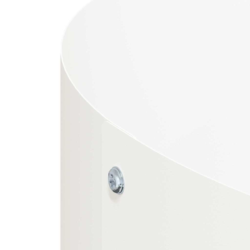 vidaXL Γλάστρα Κήπου Λευκό 30 x 30 x 20 cm Ψυχρής έλασης χάλυβας