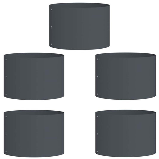 vidaXL Γλάστρα Κήπου 5 pcs Ανθρακί 30 x 30 x 20 cm