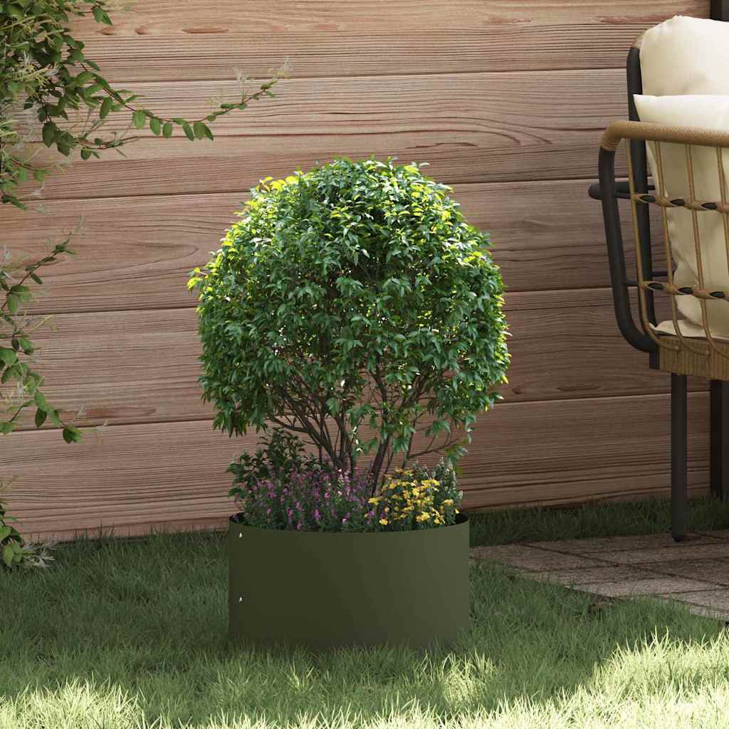 vidaXL Ζαρντινιέρες κήπου 5 pcs Λαδί 30 x 30 x 20 cm Ατσάλι