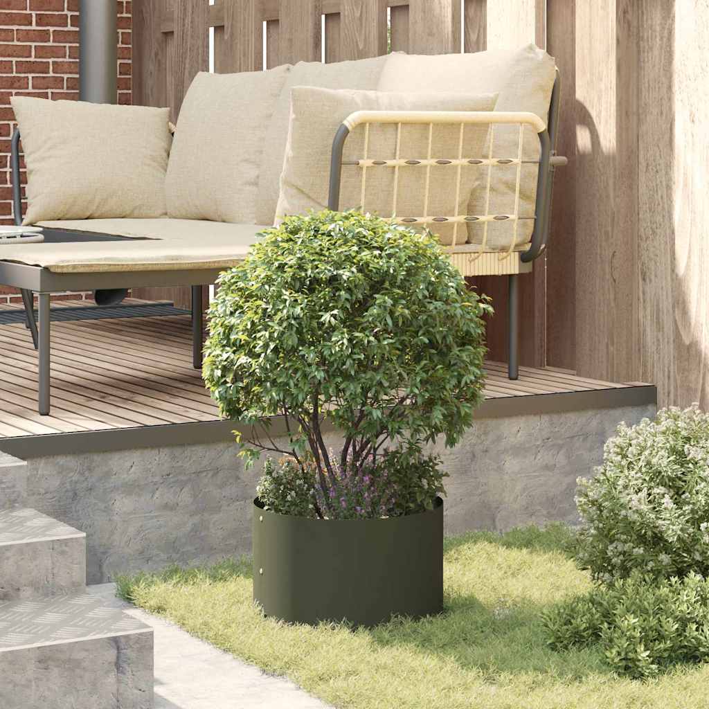 vidaXL Ζαρντινιέρες κήπου 5 pcs Λαδί 30 x 30 x 20 cm Ατσάλι