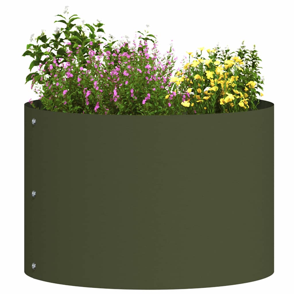 vidaXL Ζαρντινιέρες κήπου 5 pcs Λαδί 30 x 30 x 20 cm Ατσάλι
