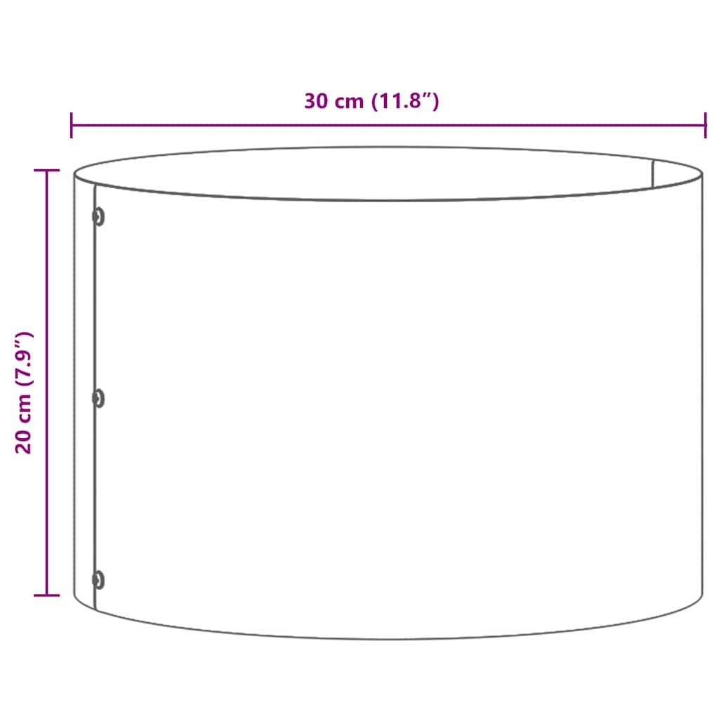 vidaXL Ζαρντινιέρες κήπου 5 pcs Λαδί 30 x 30 x 20 cm Ατσάλι