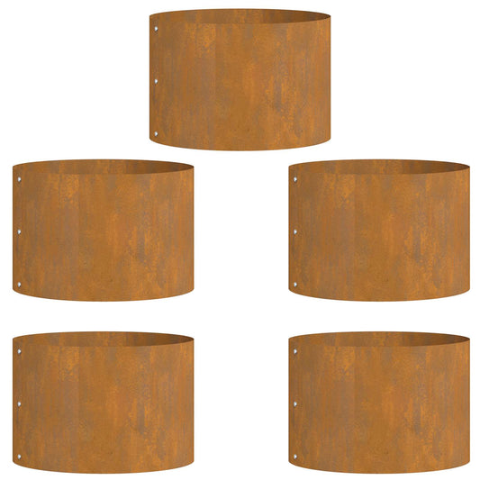 vidaXL Ζαρντινιέρες κήπου 5 pcs Καφέ 30 x 30 x 20 cm Ατσάλι corten