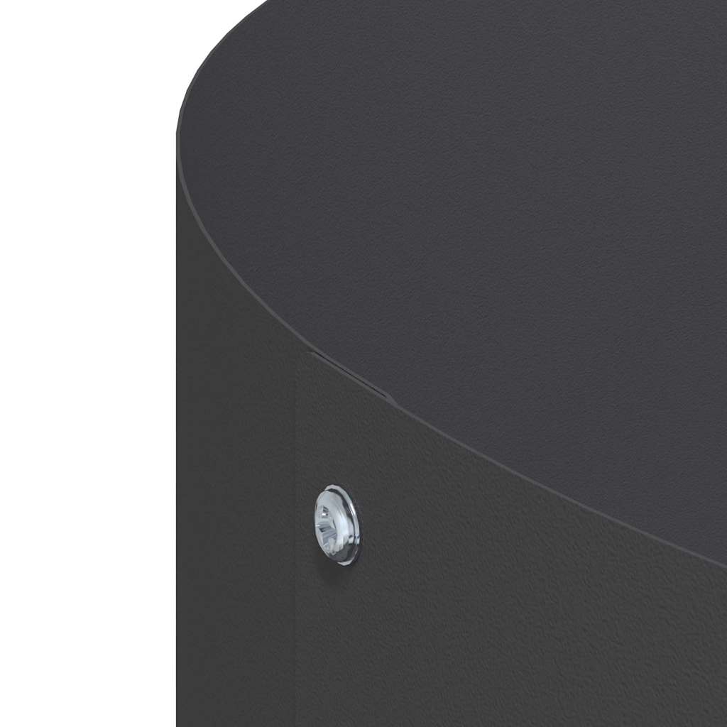 vidaXL Γλάστρα Κήπου Μαύρο 40 x 40 x 20 cm Ψυχρής έλασης χάλυβας