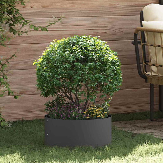 vidaXL Γλάστρα Κήπου Μαύρο 40 x 40 x 20 cm Ψυχρής έλασης χάλυβας