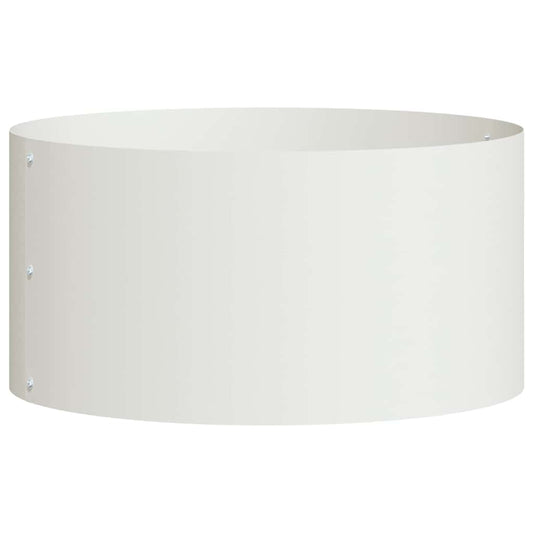 vidaXL Δακτύλιος γλάστρας Λευκό 40 x 40 x 20 cm Ψυχρής έλασης χάλυβας