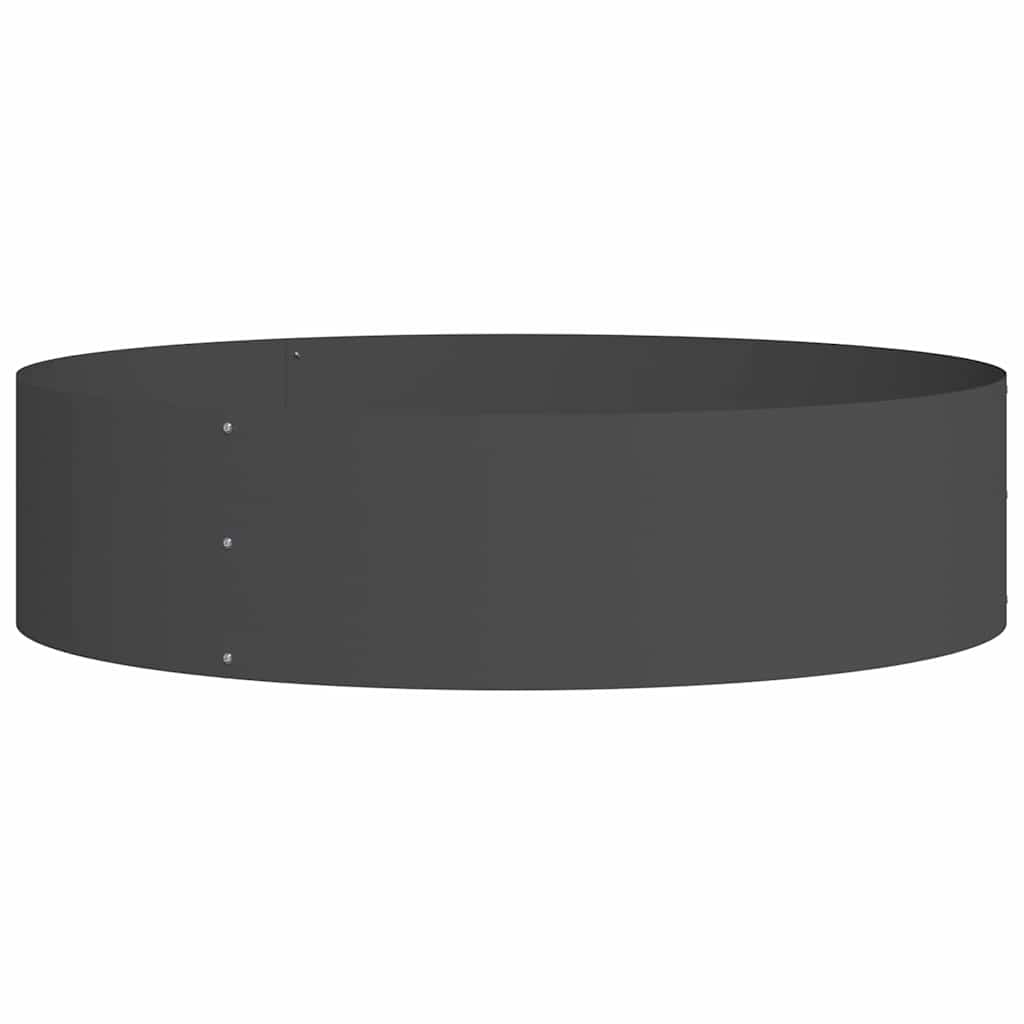 vidaXL Δακτύλιος γλάστρας Μαύρο 80 x 80 x 20 cm Ψυχρής έλασης χάλυβας