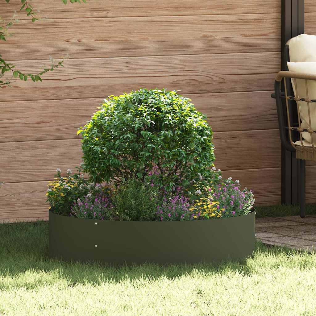 vidaXL Δακτύλιος γλάστρας Ελιά Πράσινη 80 x 80 x 20 cm