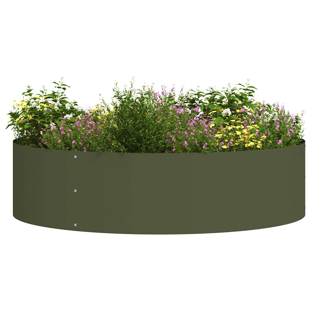 vidaXL Δακτύλιος γλάστρας Ελιά Πράσινη 80 x 80 x 20 cm