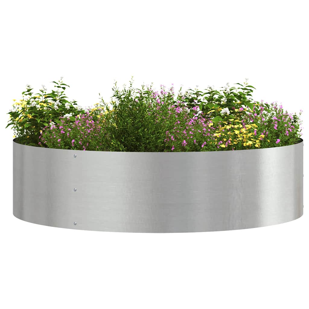 vidaXL Δακτύλιος γλάστρας Ασημί 80 x 80 x 20 cm Ανοξείδωτο ατσάλι