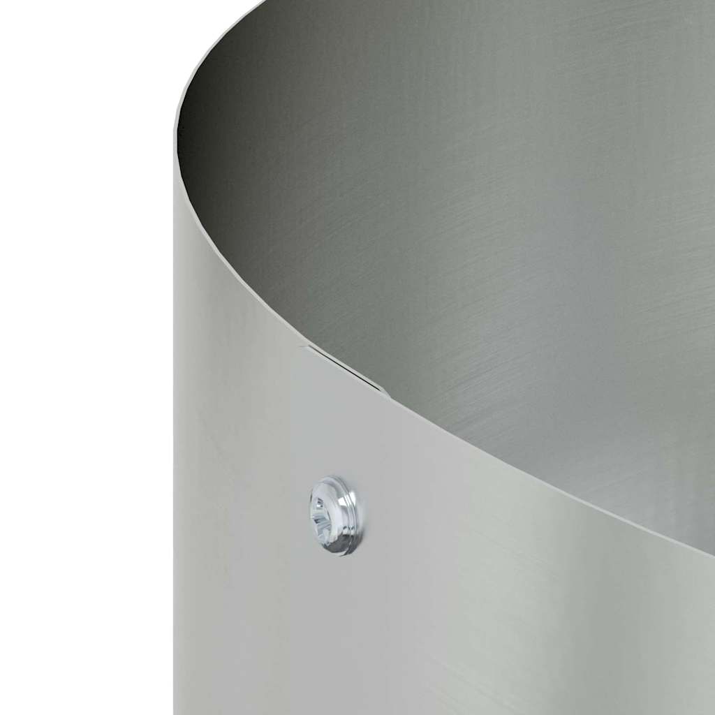 vidaXL Γλάστρα Κήπου Ασημί 80 x 80 x 20 cm Γαλβανισμένος χάλυβας
