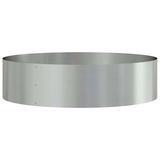 vidaXL Γλάστρα Κήπου Ασημί 80 x 80 x 20 cm Γαλβανισμένος χάλυβας