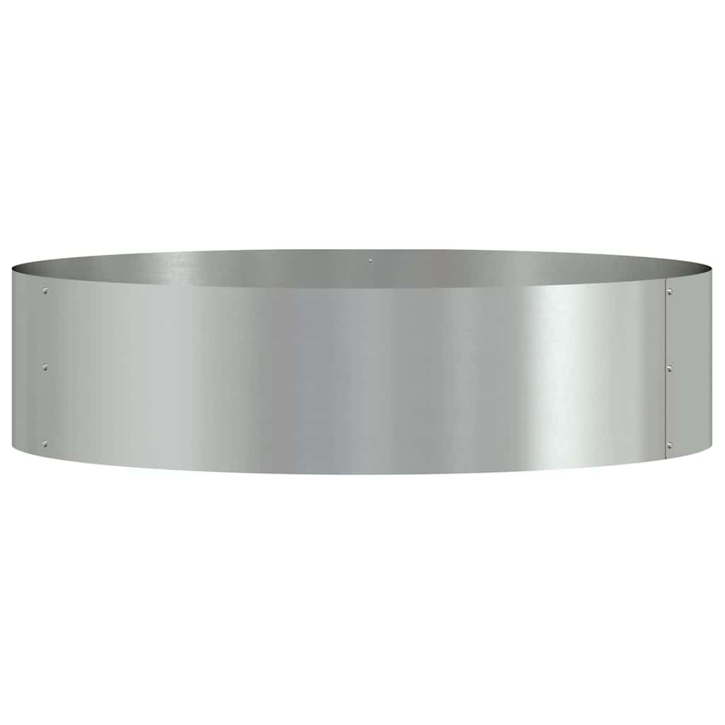vidaXL Γλάστρα Κήπου Ασημί 80 x 80 x 20 cm Γαλβανισμένος χάλυβας