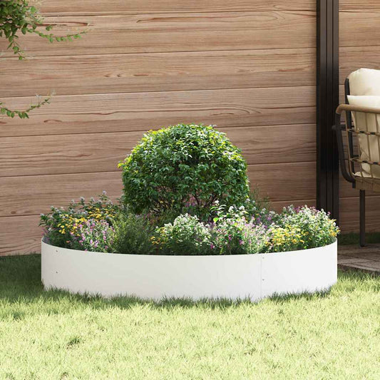 vidaXL Γλάστρα Κήπου 5 pcs Λευκό 120 x 120 x 20 εκ.