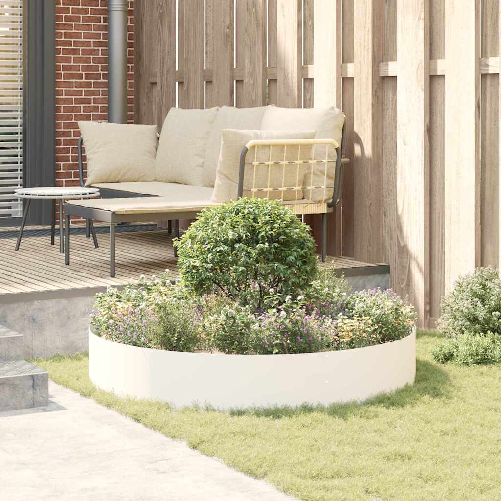 vidaXL Γλάστρα Κήπου 5 pcs Λευκό 120 x 120 x 20 εκ.