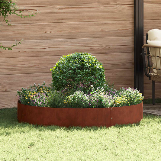 vidaXL Δακτύλιος γλάστρας Σκ rusty 120 x 120 x 20 εκ.