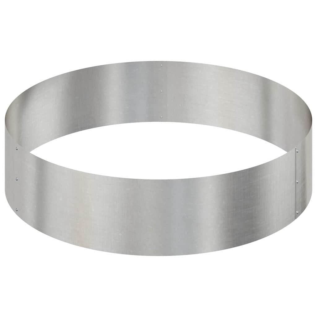 vidaXL Γλάστρα Κήπου Ασημί 90 x 90 x 20 εκ Ανοξείδωτο ατσάλι