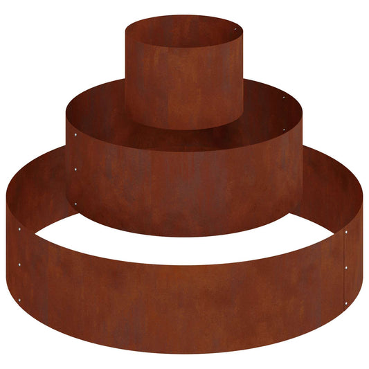 vidaXL Γλάστρα Κήπου Σκ rusty 90 x 90 x 20 εκ