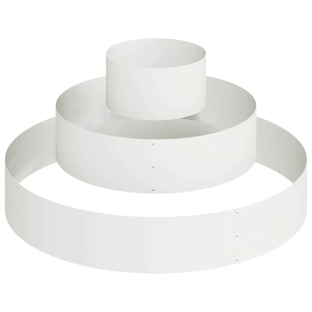 vidaXL Γλάστρα Κήπου Λευκό 120 x 120 x 20 εκ. Ψυχρής έλασης χάλυβας
