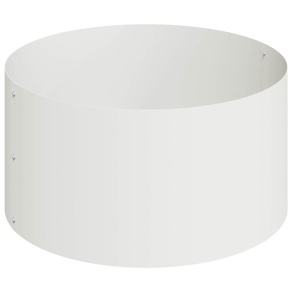 vidaXL Γλάστρα Κήπου Λευκό 120 x 120 x 20 εκ. Ψυχρής έλασης χάλυβας