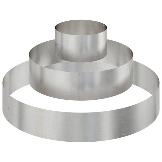 vidaXL Γλάστρα Κήπου Ασημί 120 x 120 x 20 εκ. Ανοξείδωτο ατσάλι